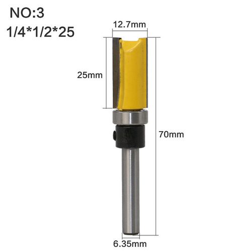 Flush Trim Router Bit 1/4 Inch Shank Pattern Set Carousel 8