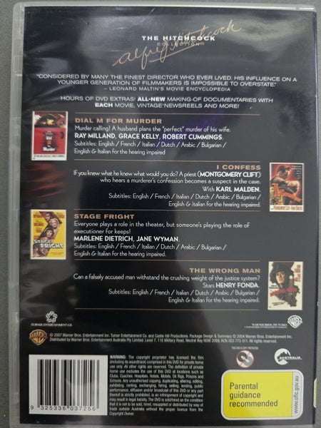 Hitchcock: Dial M for Murder / I Confess / Stage Fright / The Wrong Man (DVD) Carousel 2