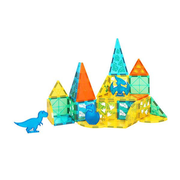 Dinosour Kids Magnetic Tiles Blocks 100Pcs Carousel 2