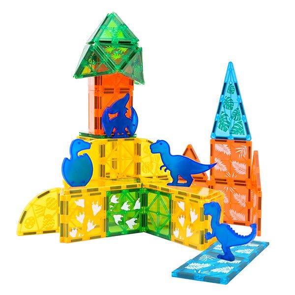 Dinosour Kids Magnetic Tiles Blocks 60Pcs Carousel 2