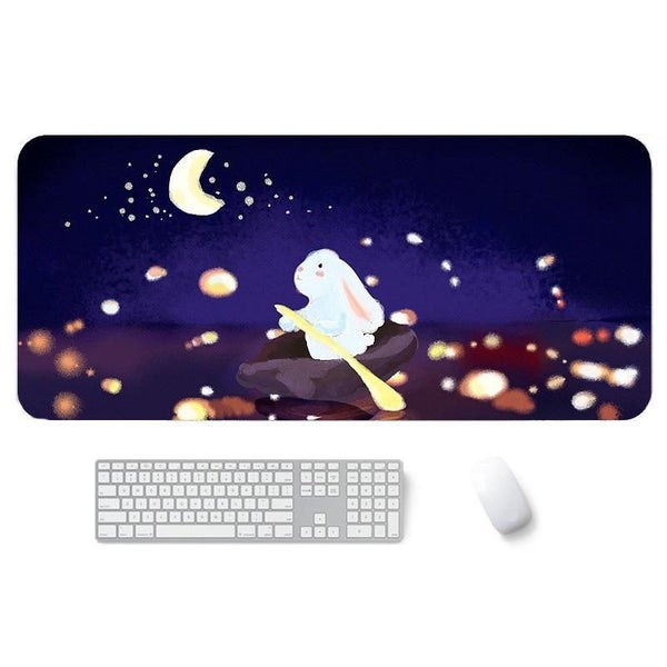 Waterproof Cartoon Mouse Pad Non Slip Design Rabbit On The Road Mouse Pads & Wr Carousel 1