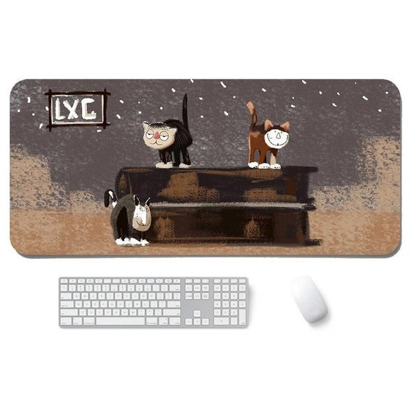 Waterproof Cartoon Mouse Pad Non Slip Design Three Cats Mouse Pads & Wrist Rest Carousel 1