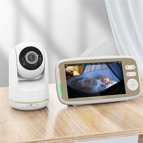 5 Inch Hd Baby Monitor With Built Ptz Rotation For Enhanced Security Baby Monit Carousel 2
