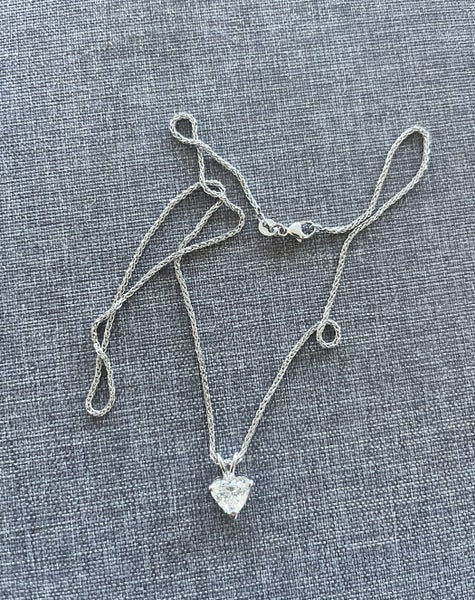 1.76ct diamond heart solitaire pendant in 18ct white gold Carousel 3