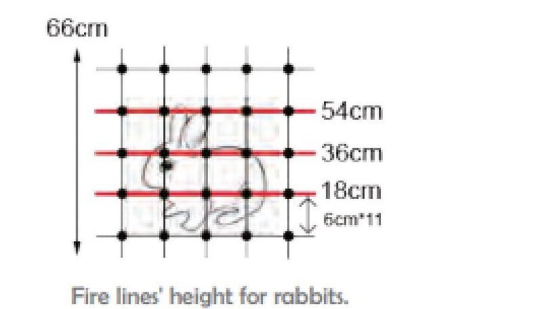 Electric netting fence for rabbits64635768681857111
