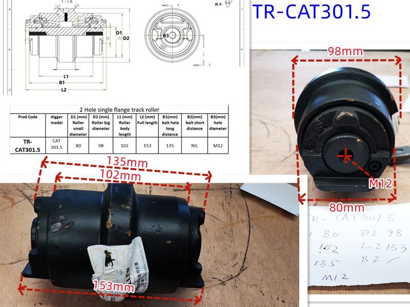 Track Roller for CAT / EX /SH / TB / DOOSAN / VOLVO / Hitachi / IHI Carousel 1