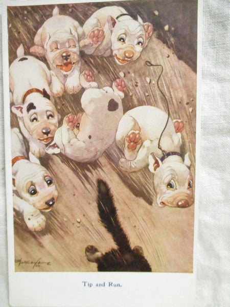 PC 4269 - Bonzo Postcard - Tip And Run Carousel 1