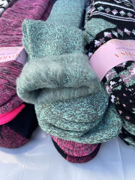 (60 Pairs) Thermal Women Socks Work Socks Cushioned Mixed Colour & Pattern Carousel 7