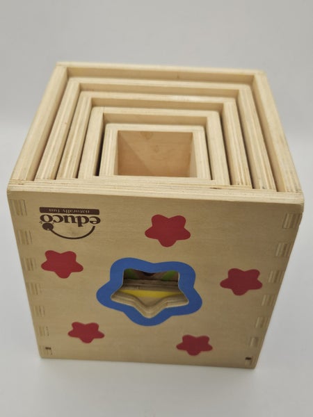 Educo / Hape Pyramid of Play – Wooden Nesting Blocks Carousel 3