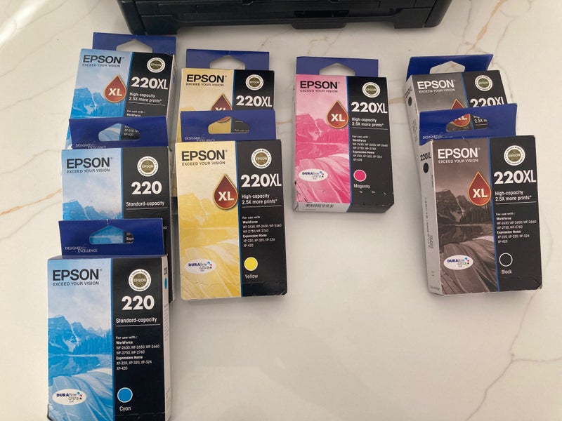 Epson Multifunction Printer & 8 ink cartridges Carousel 5