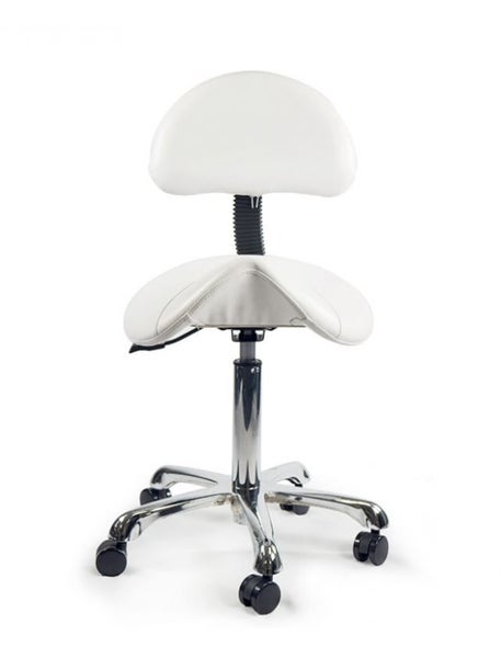 SADDLE BEAUTY SALON STOOL 360° ROTATABLE WITH BACKREST Carousel 2