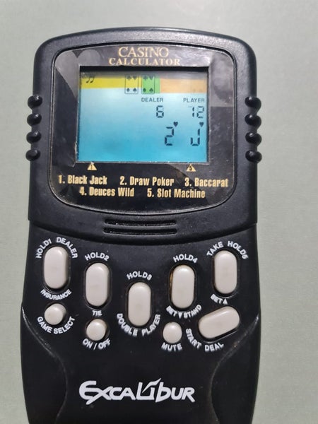Handheld Excalibur Electronic Casino Game 5 in 1 LCD screen & Dual Calculator Carousel 2