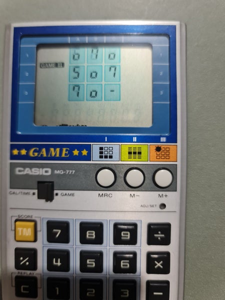 Rare Vintage 1982 Japan Casio MG-777 Game Calculator 3 games READ Carousel 2