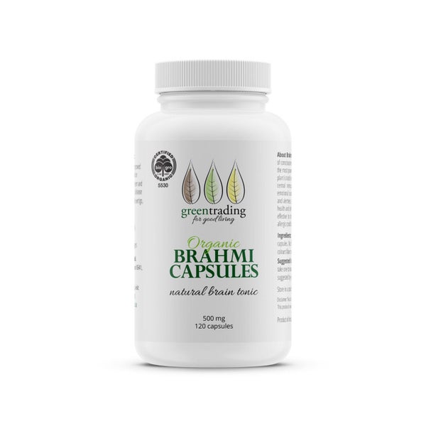 Organic Brahmi 120 Veggie Capsules 500mg Carousel 1