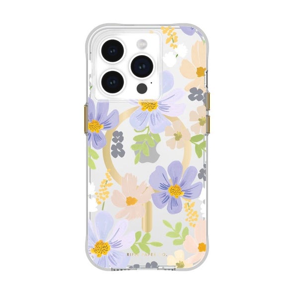Case-Mate Rifle Paper MagSafe Case For iPhone 15 Pro - Pastel Marguerite Carousel 1