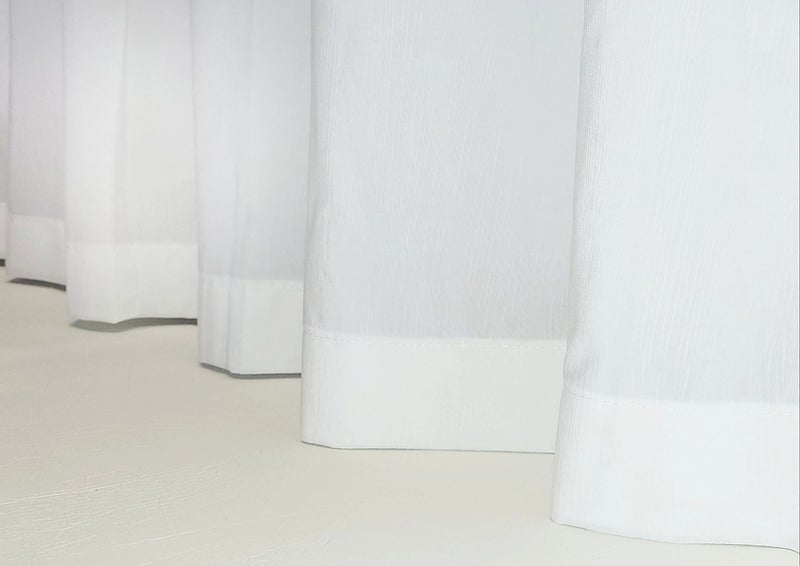 Pinch Pleat Privacy Curtains WHITE 1.4m wide x 2.4m drop Carousel 2