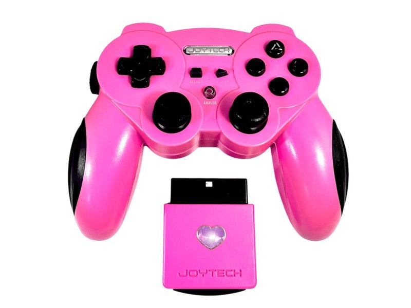 JoyTech WIRELESS PS2 Controller *HOT PINK* (CONTROLLER + ADAPTER) Carousel 1