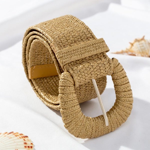 New Retro Women Summer Pin Buckle Belts Fashion Female Braided Wide Carousel 2