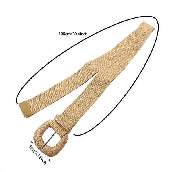 New Retro Women Summer Pin Buckle Belts Fashion Female Braided Wide Carousel 7