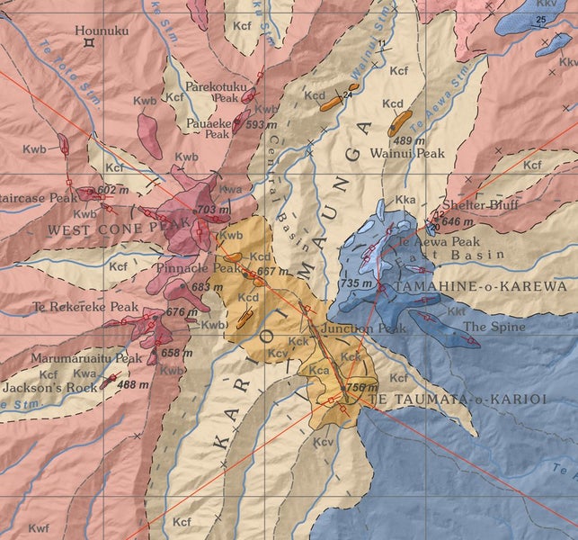 Geological map of Mt. Karioi, Raglan Carousel 2