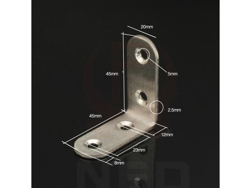 10PCS Stainless Steel Angle Corner Brackets Fasteners Protector Seven Size Carousel 1