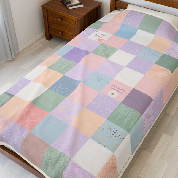 Soft Snuggly Cuddly Pastel Blanket 60X80" Gentle Aesthetic Velveteen Plush Self Carousel 2