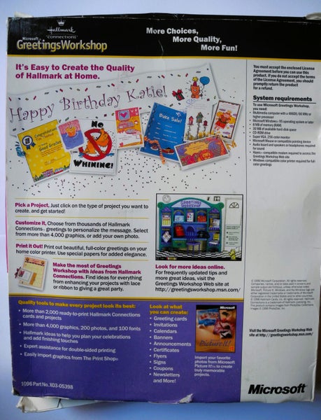 #* "Microsoft Greetings Workshop - Hallmark Connections" - Retro Software *# Carousel 2