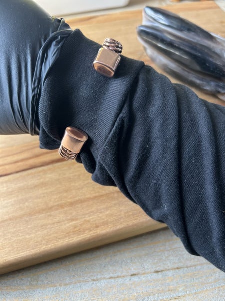 Handmade copper cuff bracelet Carousel 4