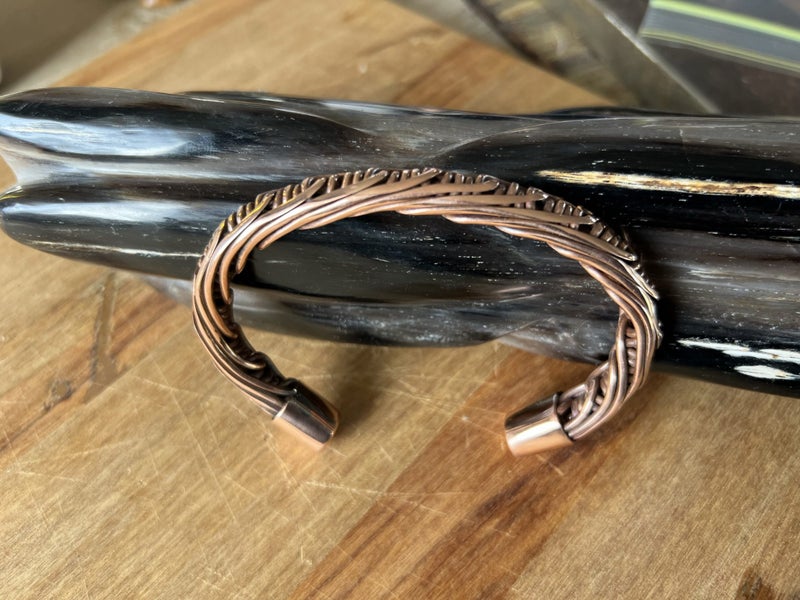 Handmade copper cuff bracelet Carousel 2