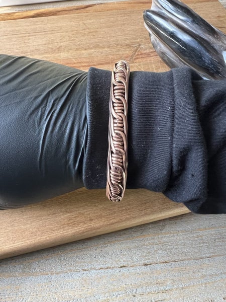 Handmade copper cuff bracelet Carousel 4