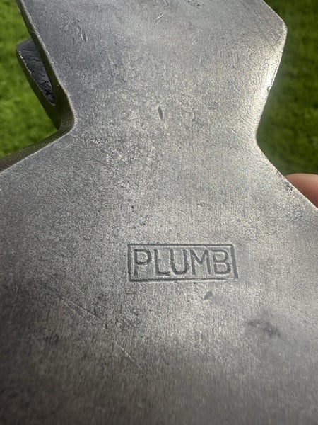 Vintage “PLUMB” stamped Kent pattern hewing axe/ hatchet head (R/handed) Carousel 2