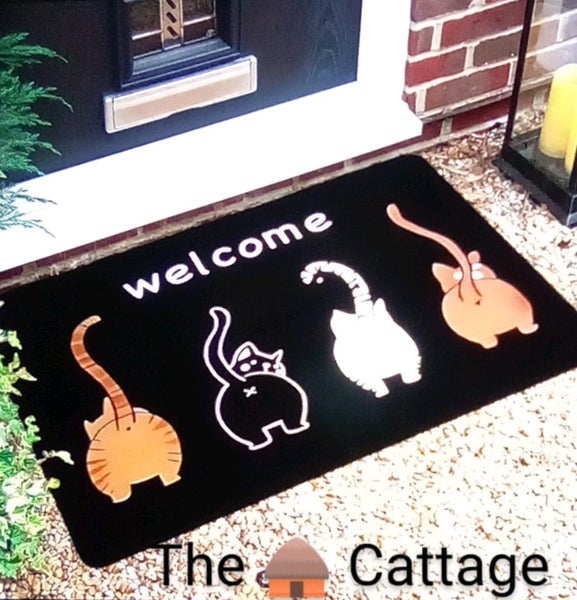 THE CATTAGE - Adorable Funny Cat Entrance Mat Bring Cuteness & Fun To Your Door Carousel 1