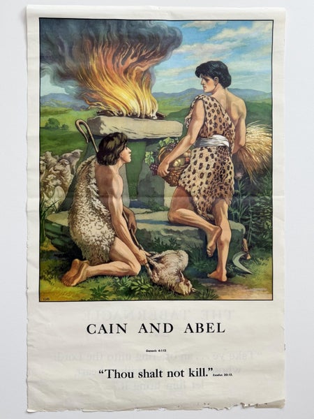 Biblical Poster from 1954! Cain and Abel / The Tabernacle Carousel 1