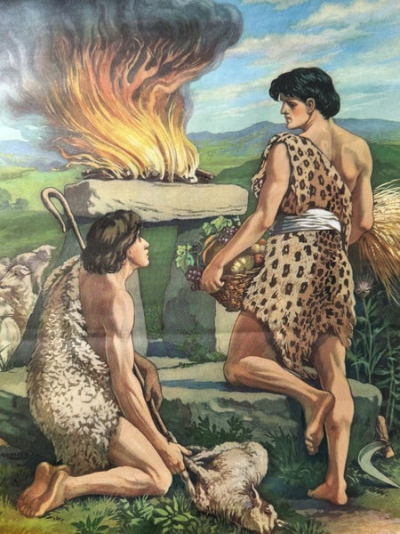 Biblical Poster from 1954! Cain and Abel / The Tabernacle Carousel 2