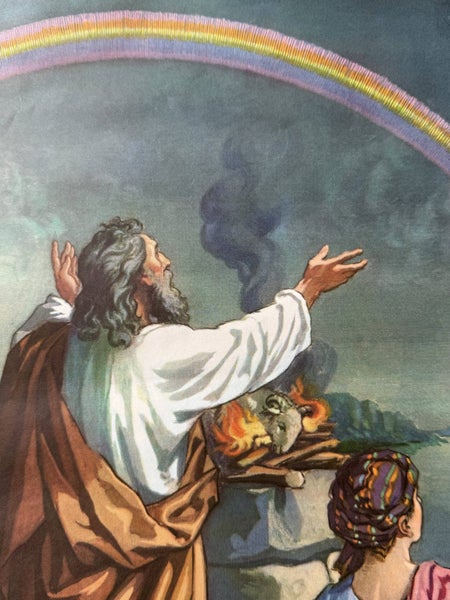 Biblical Poster from 1954! God's Promise / Manna in the Wilderness Carousel 2