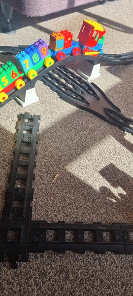 Duplo trains with track and bridge Carousel 6