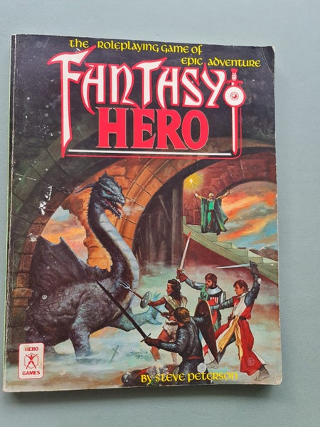 Vintage 1985 Fantasy Hero PB RPG Role Playing Game Book by Steve Peterson Carousel 1