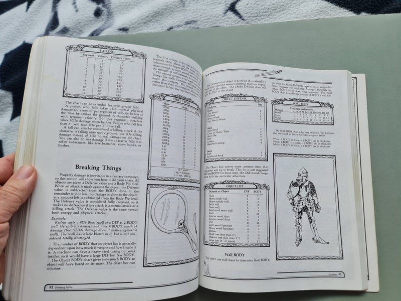 Vintage 1985 Fantasy Hero PB RPG Role Playing Game Book by Steve Peterson Carousel 8