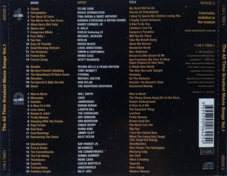The All Time Greatest Movie Songs Vol. 1 (2CD) Carousel 2