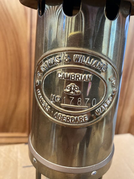 Brass Miners Lamp - E. Thomas & Williams Carousel 2