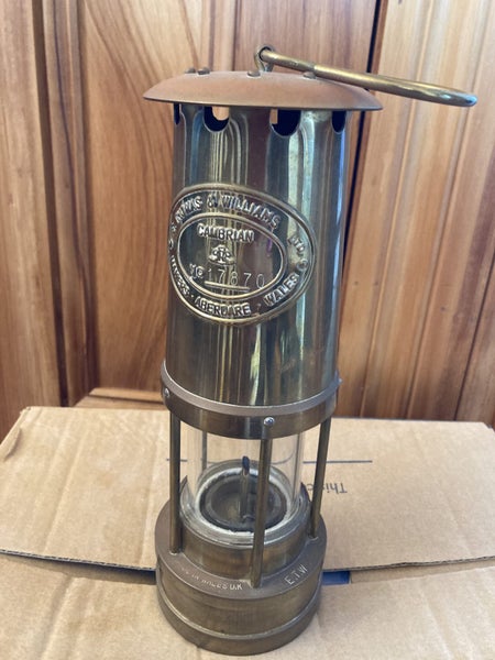 Brass Miners Lamp - E. Thomas & Williams Carousel 1