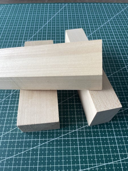 Basswood Wood Carving Blanks (3 pieces) Basswood Block 30x50x150mm Carousel 2