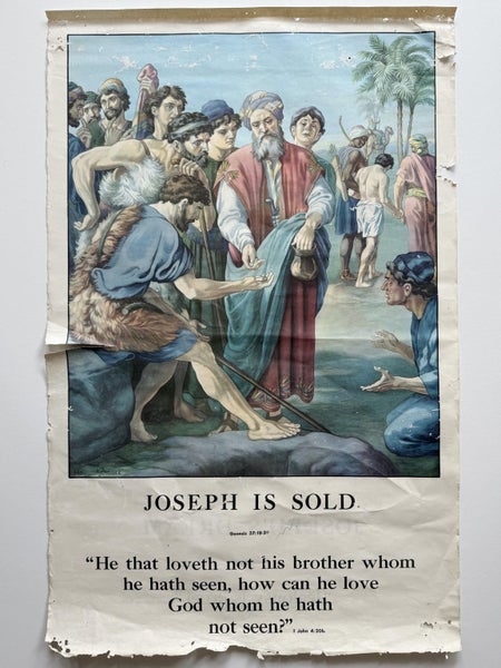 Biblical Poster from 1954! Joseph is Sold / Joseph's Dream Carousel 1
