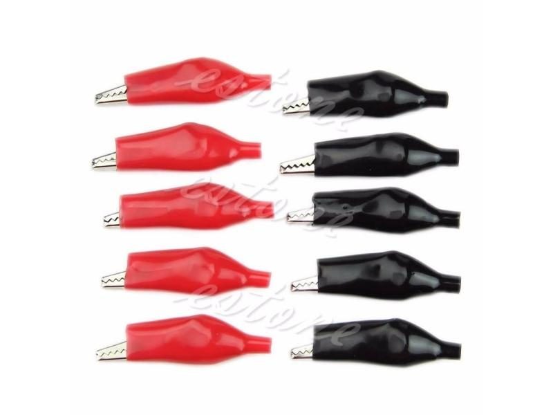 10Pcs 45mm Alligator Leads Crocodile Test Clip For Electrical Jumper Wire Cable Carousel 1