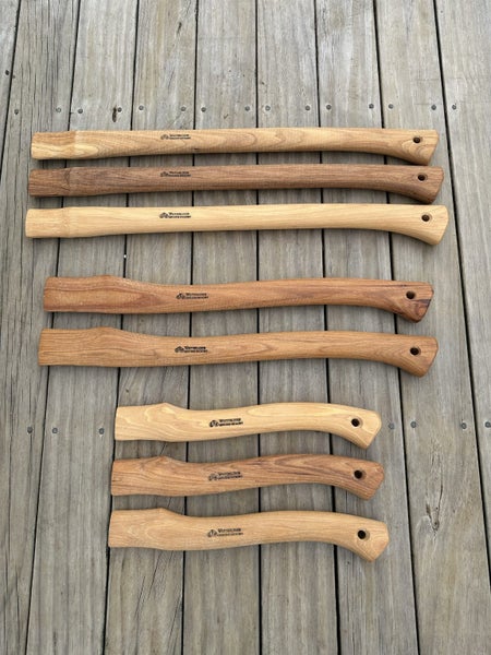 NOS Wetterlings axe and hatchet handle collection (8xhandles). Carousel 16