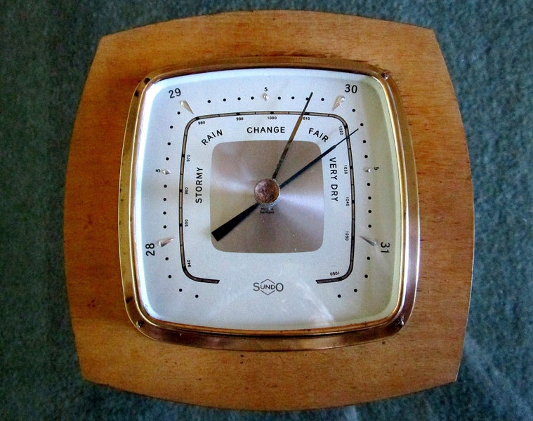 *** EXCEPTIONALLY LOVELY ART DECO SUNDO BAROMETER MADE IN GERMANY *** Carousel 1