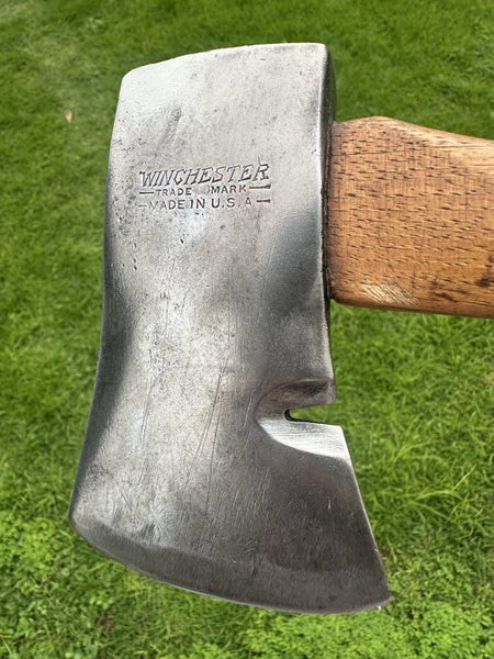 $1 reserve. vintage “WINCHESTER” stamped axe/ hatchet with original handle. Carousel 1