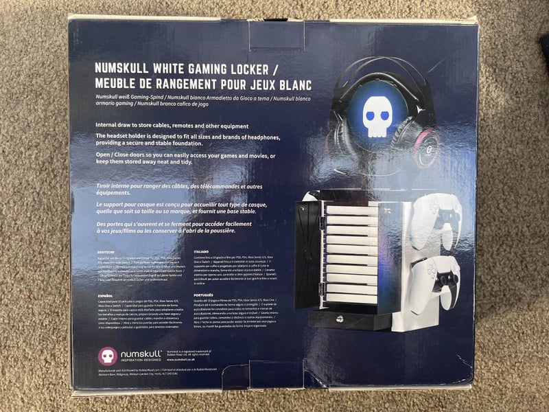 Numskull White Gaming Locker (Brand New In Box) Carousel 1
