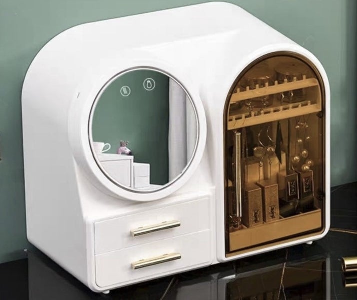 Makeup Box Jewellery and Accessory Storage Box -Luxury Multi Glow Mirror verison Carousel 1