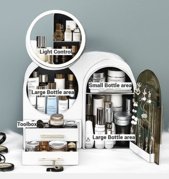 Makeup Box Jewellery and Accessory Storage Box -Luxury Multi Glow Mirror verison Carousel 8